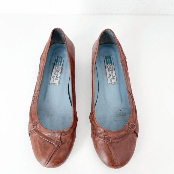 Arnold Churgin Womens Handmade Slip On Ballet Flat Leather Shoes Brown 36 - Picture 2 of 7